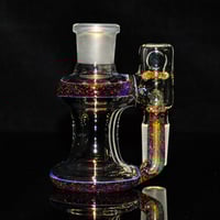 Image 1 of  CRUSHED OPAL > GREEN AMBER PURPLE 18x18 DRY ASH CATCHER