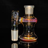 Image 2 of GREASE STAIN > ICY WHITE SATIN & MYSTERY AVENTURINE 18x18 DRY ASH CATCHER