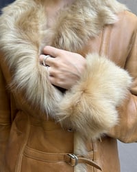Image 13 of TAN LEATHER & FUR JACKET