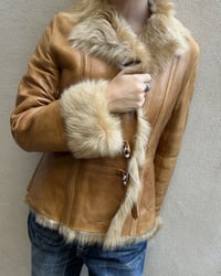 Image 10 of TAN LEATHER & FUR JACKET