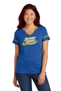 Image 1 of Women's Scary Good Buffalo Hockey T-Shirt Hoodie - Royal
