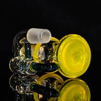 Image 5 of YELLOW OPAL > ICY WHITE SATIN & BLUE STARDUST 18x18 DRY ASH CATCHER