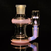 Image 1 of TRANSPARENT ROSE QUARTZ > ICY WHITE SATIN & ROSE QUARTZ 18x18 DRY ASH CATCHER