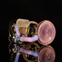 Image 5 of TRANSPARENT ROSE QUARTZ > ICY WHITE SATIN & ROSE QUARTZ 18x18 DRY ASH CATCHER