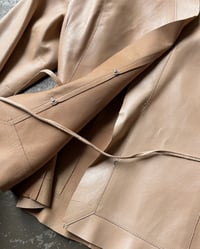 Image 8 of TIE WAIST LEATHER JACKET