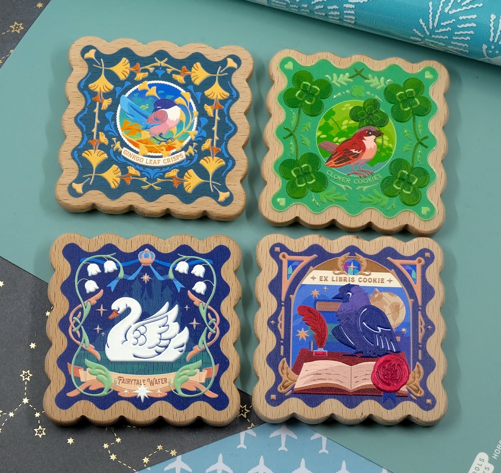 Embossed Wood Magnets
