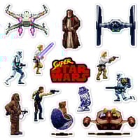 Image 1 of Super Star Wars Sticker/Magnet Sets (13 Pieces) 