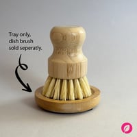 Image 1 of Bamboo Dish Brush Tray