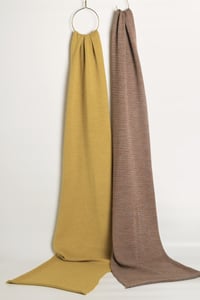 Image 1 of set of baby alpaca fine wide scarfs _ honey