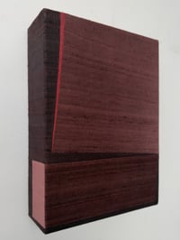 Image 3 of stitched silk composition 3d (bordeaux)