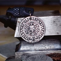 Image 3 of Mexican Aztec Sunstone EDC Fidget Clicker Keychain