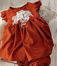 Image 3 of Photo prop | Sitter set for photo shoots |  Ayla | 9-12 months | glitter dusty orange|