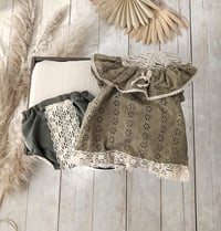 Image 3 of Ana baby girl set for photoshoot | age 9-12 months | boho khaki green