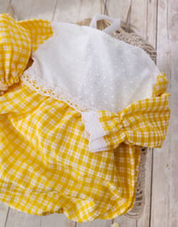 Image 4 of Photo prop | Sitter photoshoot set | Audrey | age 12 months | yellow plaid