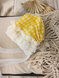 Image 5 of Photo prop | Sitter photoshoot set | Audrey | age 12 months | yellow plaid