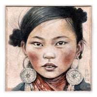Image 1 of Peinture originale - "Les chignons" - Népal