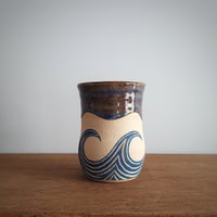 Image 2 of Waves Sgraffito Mug #1