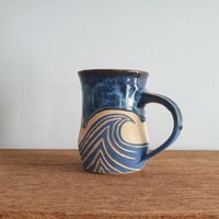Image 3 of Waves Sgraffito Mug #2