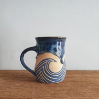 Image 1 of Waves Sgraffito Mug #2