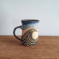 Image 1 of Waves Sgraffito Mug #3