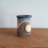 Image 2 of Waves Sgraffito Mug #3