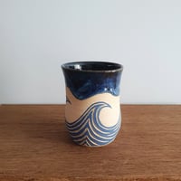 Image 2 of Waves Sgraffito Mug #4