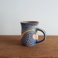 Image 3 of Waves Sgraffito Mug #5