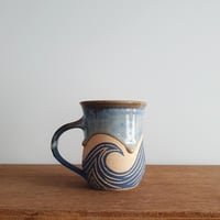 Image 1 of Waves Sgraffito Mug #5