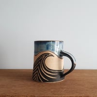 Image 3 of Waves Sgraffito Mug #6
