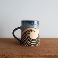 Image 1 of Waves Sgraffito Mug #6