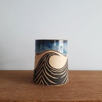 Image 2 of Waves Sgraffito Mug #6