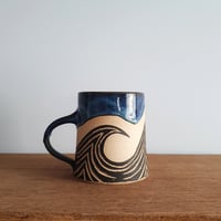 Image 1 of Waves Sgraffito Mug #7
