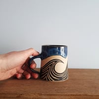 Image 4 of Waves Sgraffito Mug #7