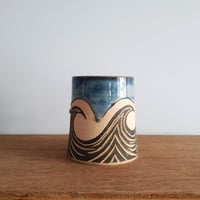 Image 2 of Waves Sgraffito Mug #8