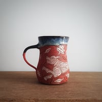 Image 1 of Ci Hela. Hunting Hound Sgraffito Mug 