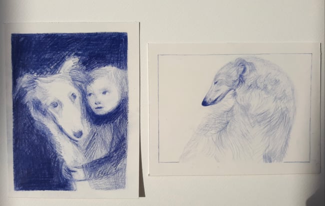 The Borzoi ~ Original drawing