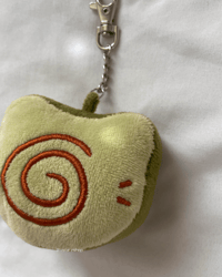 Image 2 of Matcha Swirl Kitty Bread Plushie Keychain