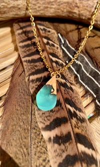 Goccia Cala Comte - Collana Artigianale in Legno e Resina