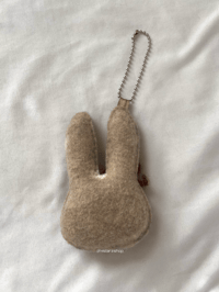 Image 4 of matcha swirl star bunny plushie keychain 