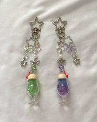 Image 1 of fruit soda sundae float keychains