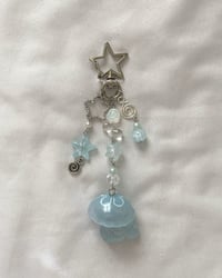 Image 1 of cloudy moon jellyfish keychain