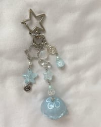 Image 2 of cloudy moon jellyfish keychain