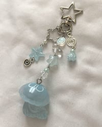 Image 3 of cloudy moon jellyfish keychain