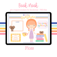 Image 2 of Book Nook Digital Sticker Set