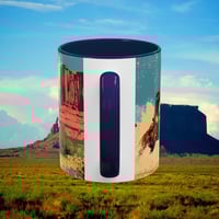 Image 7 of Southwestern Cowboy Coffee Mug, Western Old West Ceramic Cup, Rancher Southwest Tea Cup, Rodeo Rusti