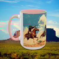 Image 21 of Southwestern Cowboy Coffee Mug, Western Old West Ceramic Cup, Rancher Southwest Tea Cup, Rodeo Rusti