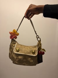Image 1 of 2009 Coach Signature Sateen Poppy Shoulder Bag  