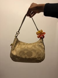 Image 2 of 2009 Coach Signature Sateen Poppy Shoulder Bag  