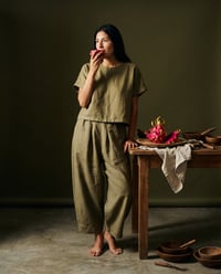 Image 2 of  "MOMOKO" Trousers - Olive