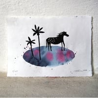 Image 1 of Dark Horse / Linolschnitt